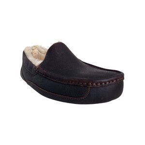 UGG Ascot Leather Slippers in Dark Spice Brown Men's Size 12